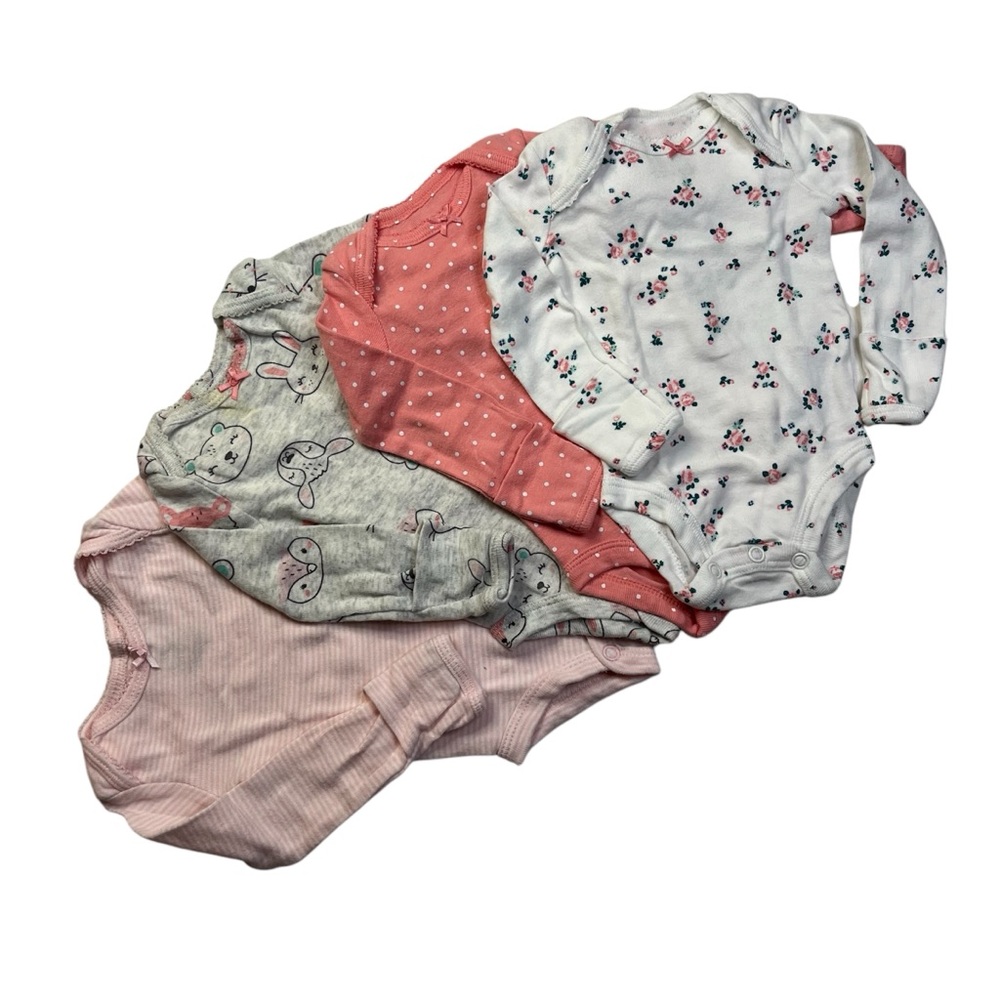 Carter’s Newborn Set Of 4 Long Sleeve Onesies